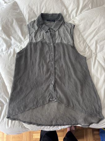 Chemise sans manches Brandy Melville gris état usé