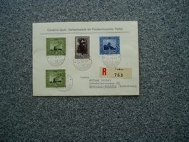 Liechtenstein 1951 Nr. W24/W26 FDC Gemäldegalerie KW 160.00