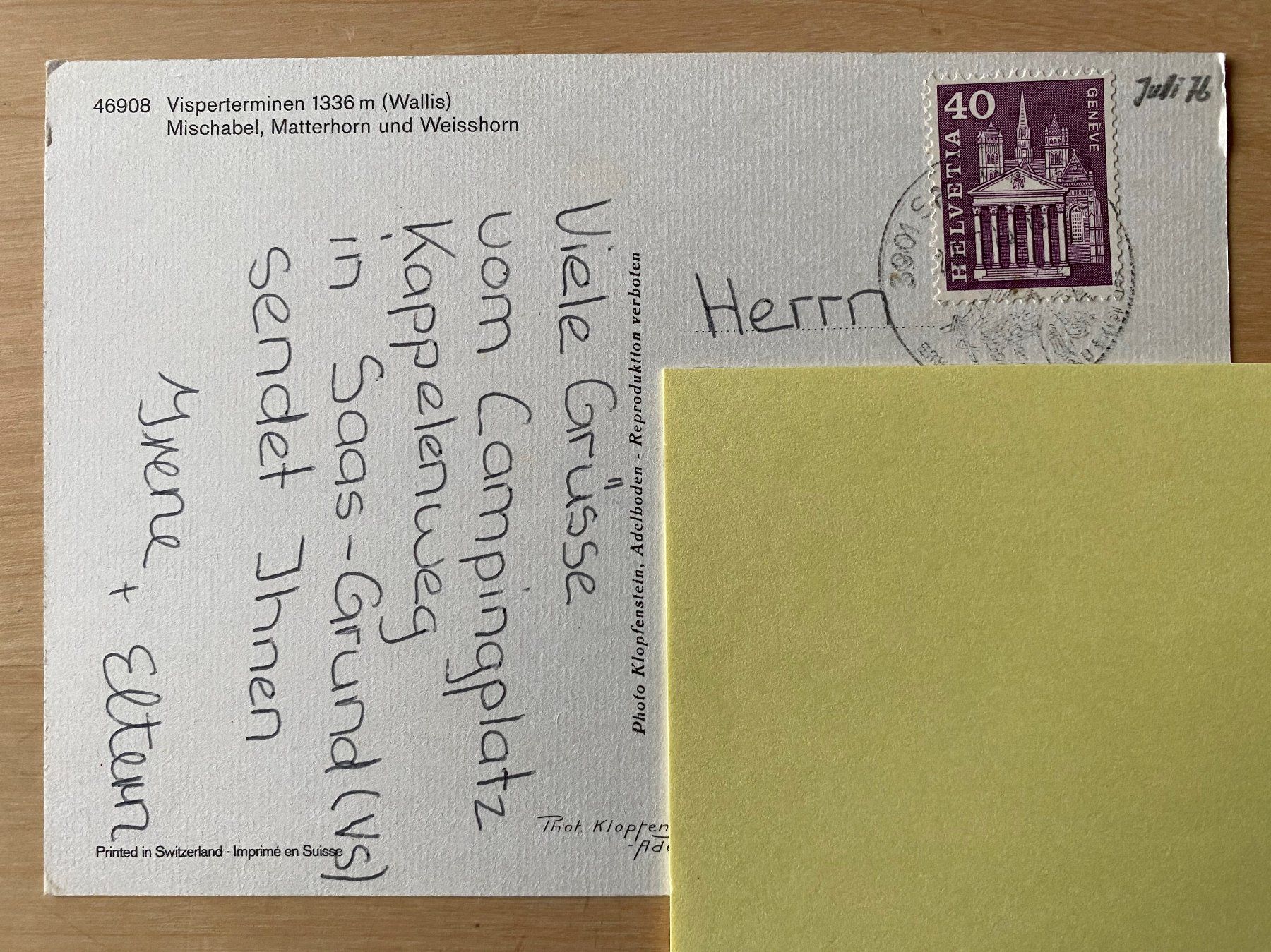 Cartoline postali: AK Visperterminen VS – Usato da deitingen venduto da popcorn02 1