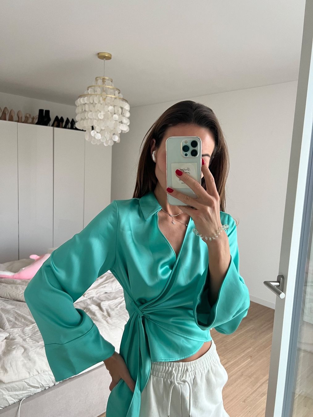 Zara Camicette: Wickelbluse, Türkis, Gr. S – Nuovo (secondo la descrizione) da Zürich venduto da llor.dell 1