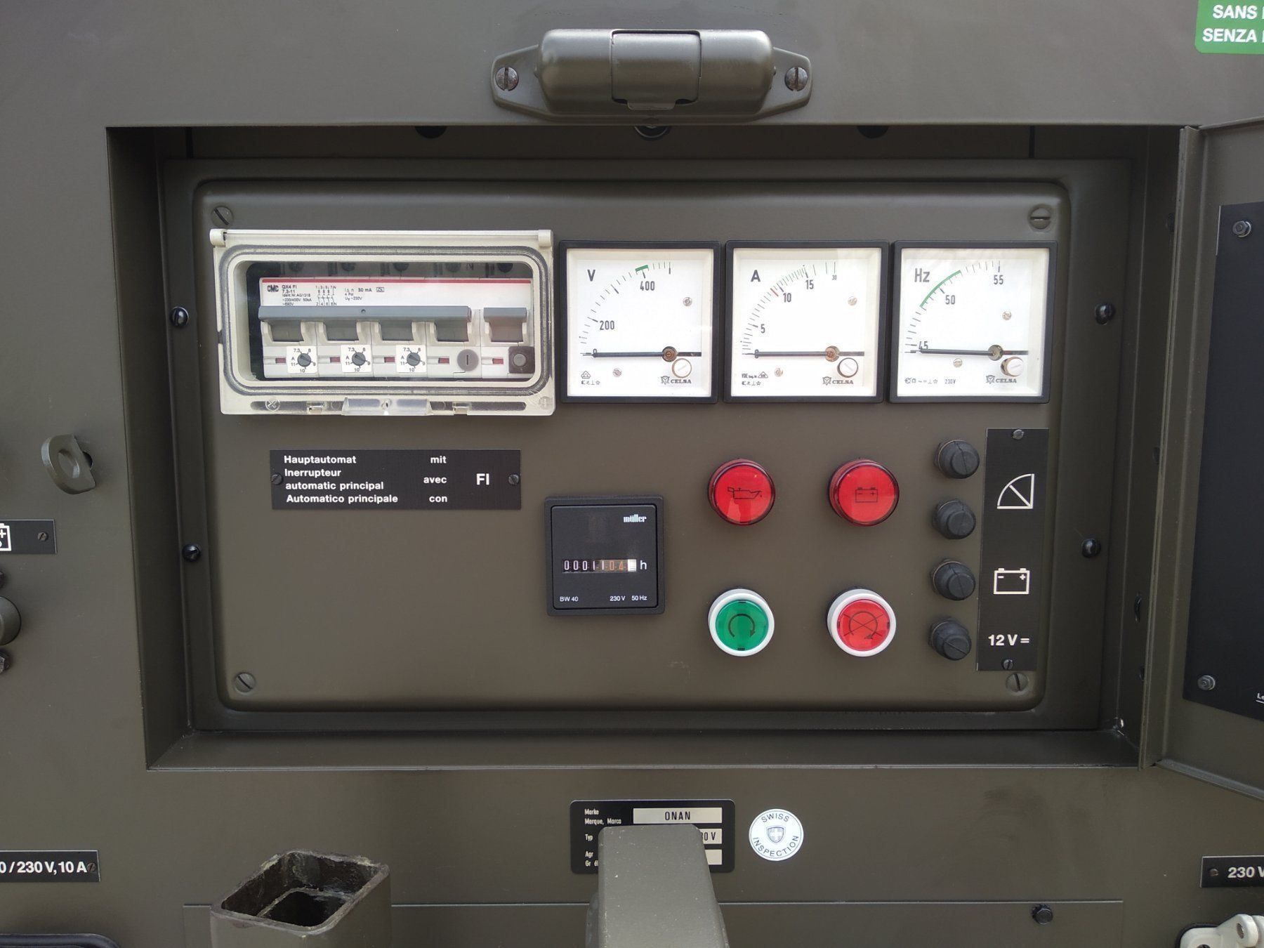 Generatori di corrente: Onan 6kvA Notstromgenerator – Usato da Rüti b. Riggisberg venduto da caro7171 7