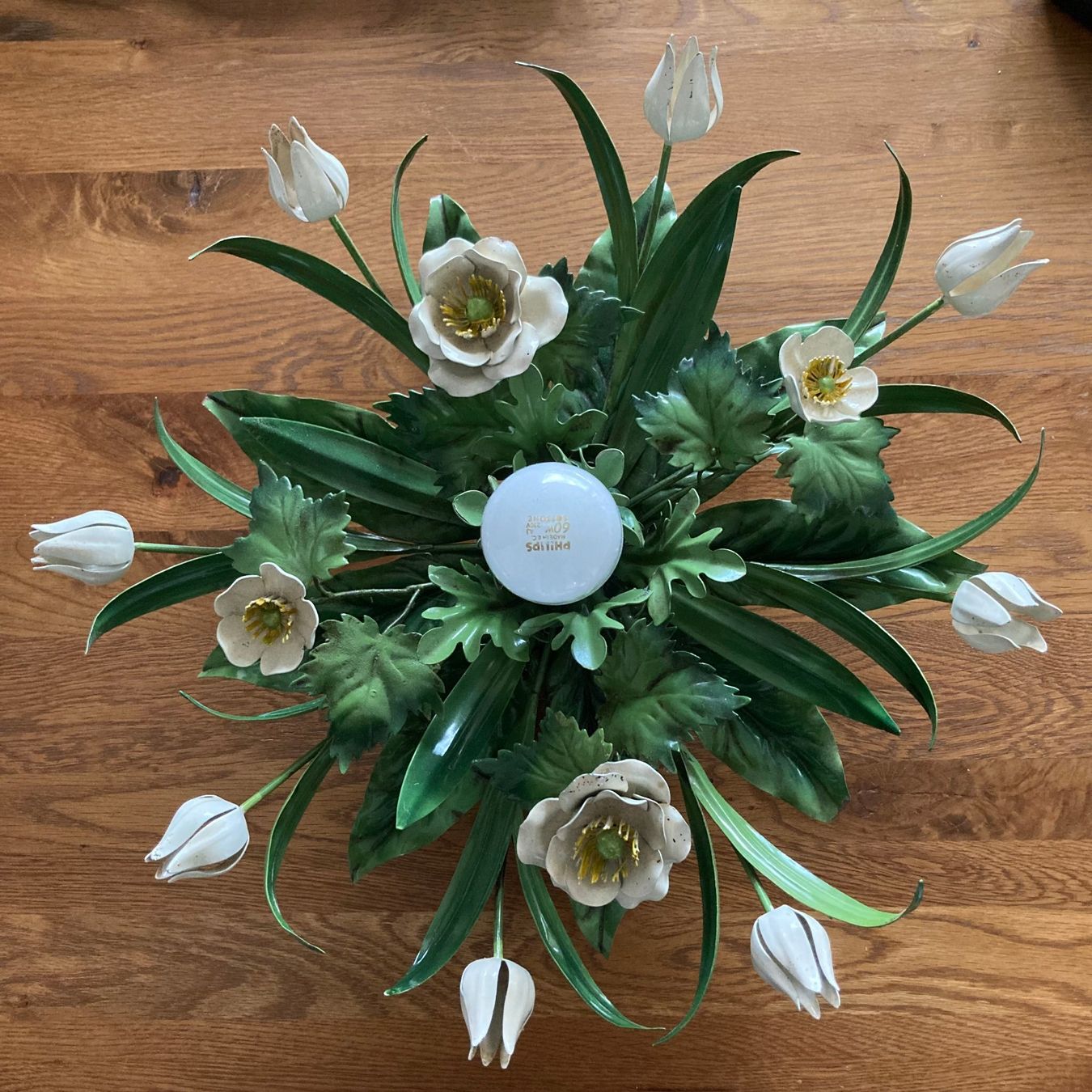 Lustres & lampes de plafonds: Kunstvolle Florale Decken- oder Wandlampe mit Blumen, Metall – D'occasion à Zürich par guguri 3