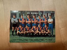 Alte Fc Basel Mannschaftskarte aus den 1960  er  FCB