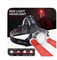 LED Stirnlampe mit Rotlicht - taktisch