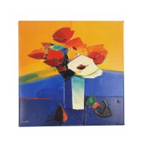 IKEA HALLARYD Bild„Blumenvase“ – Monestier – Kubist