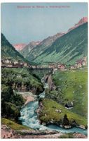 Göschenen mit Reuss und Dammagletscher, gelaufen 1924
