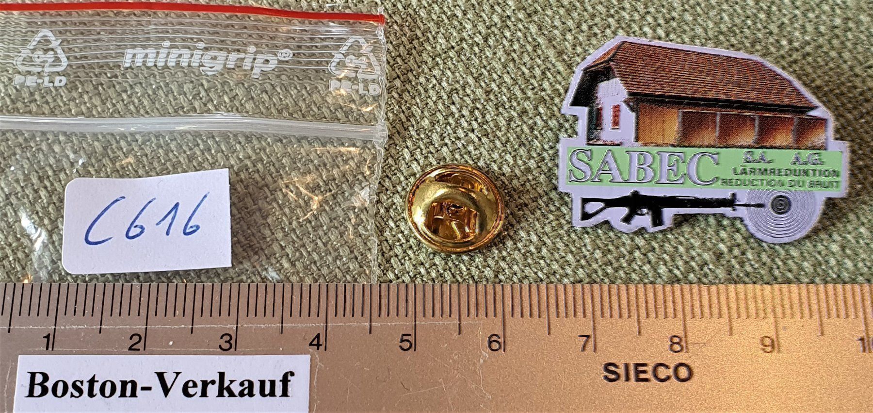 Placchette & Badge: C616 - Pin Schützen Sabec Lärmreduktion – Usato da Reinach BL venduto da Boston-Verkauf 3