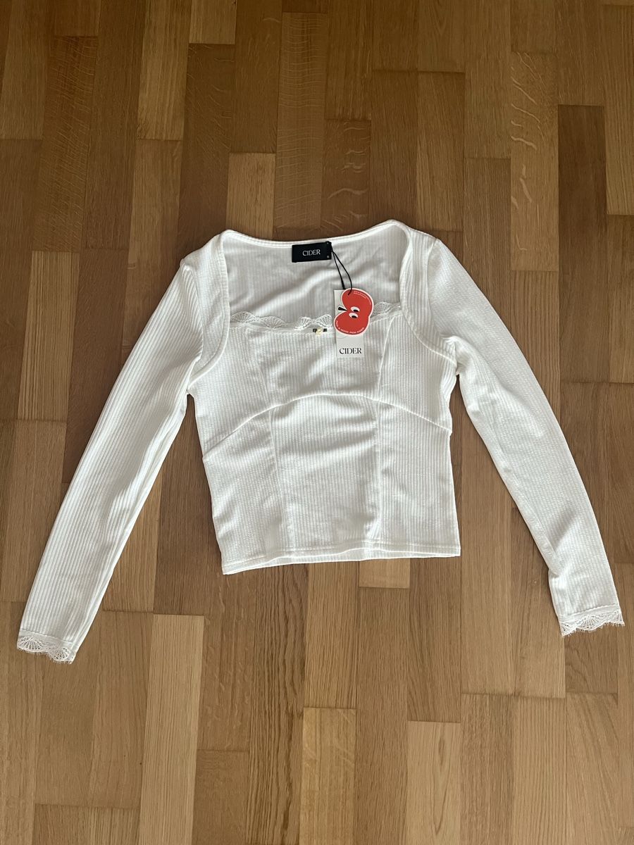 Maglioni & Felpe: CIDER Langarmshirt Weiss  – Nuovo e nell'imballaggio originale da Naters venduto da mar_fp7t