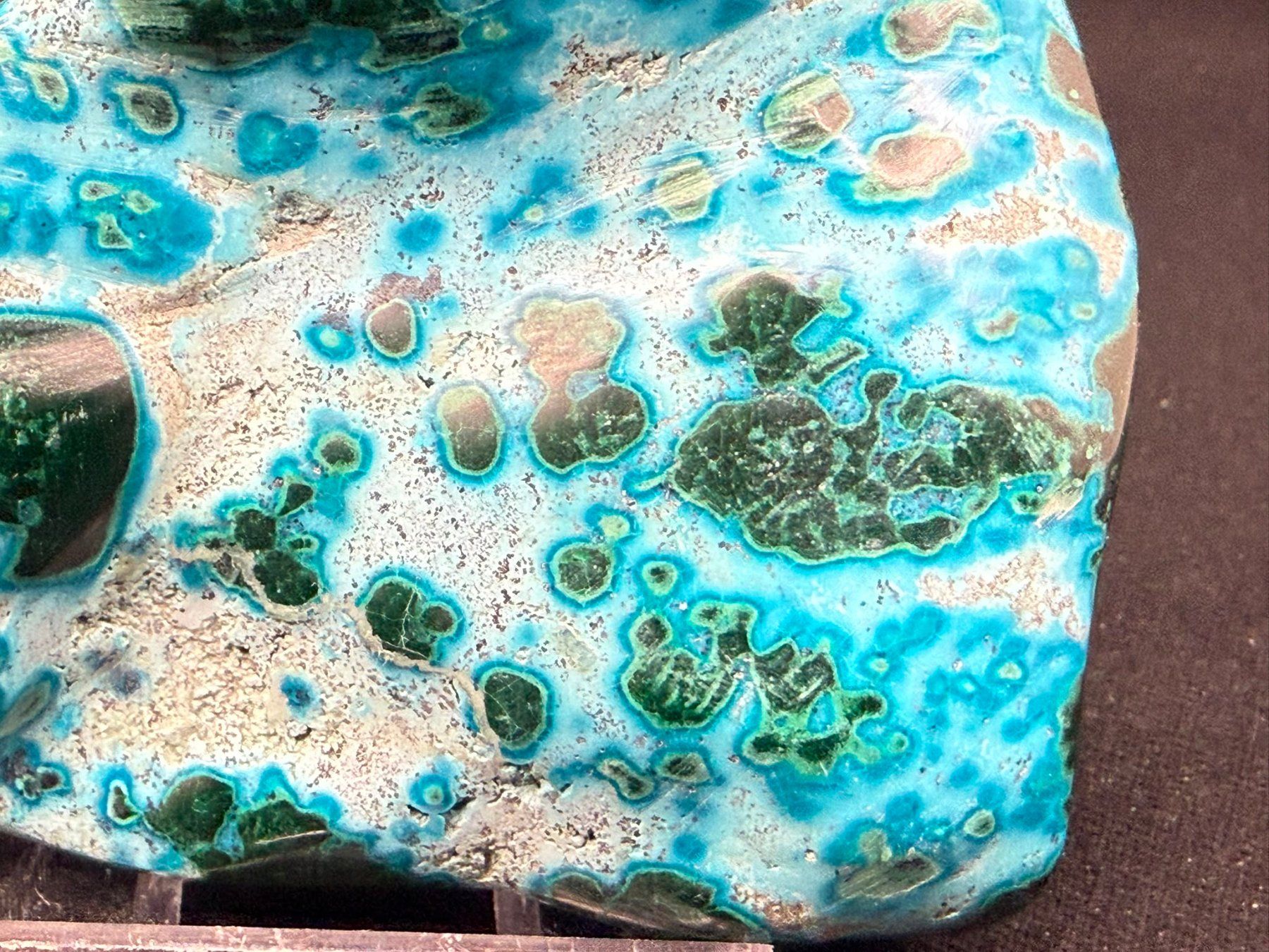 Minéraux & Lithothérapie: Malachit und Chrysocolla poliert – D'occasion à Schinznach Bad par Demerald 3
