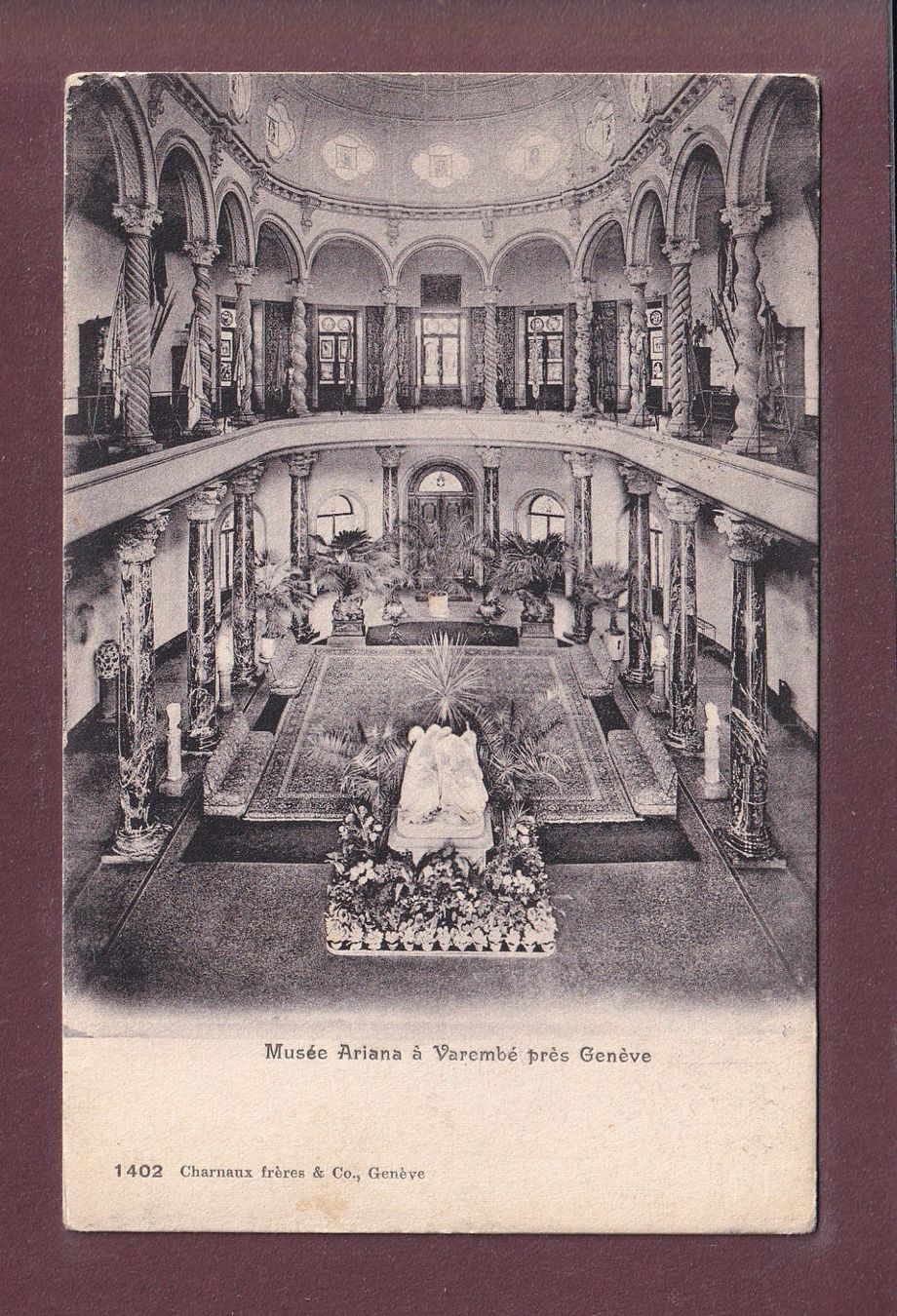 Ansichtskarten: GENEVE - Musée Ariana - 1918 Charnaux Frères – Gebraucht aus Pully von nicecards