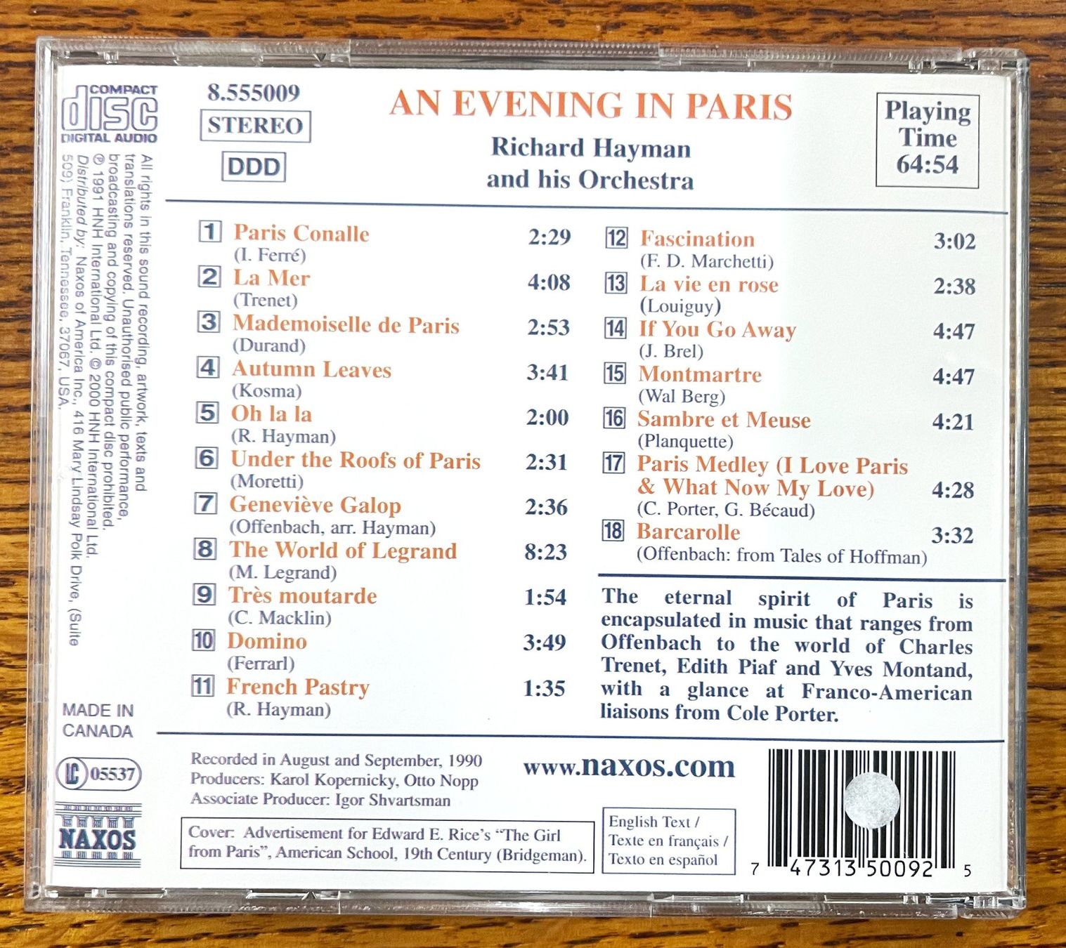CD: AN EVENING IN PARIS CD – Usato da Oftringen venduto da Vucki 1
