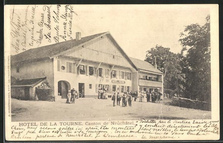 Cartoline postali: Hôtel de La Tourne, circulée 1900 – Usato da Frauenfeld venduto da POML