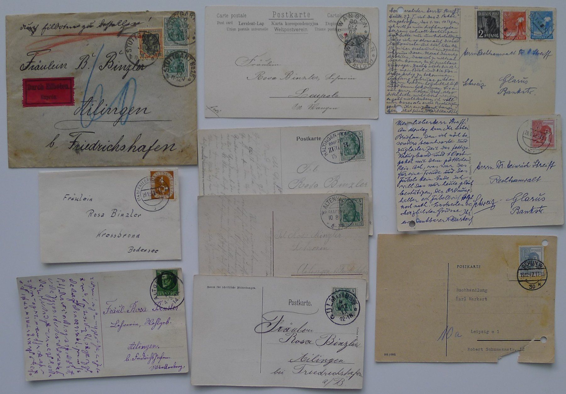 Tutti i francobolli: Lot Briefe + Postkarten, Deutsches Reich, Bundespost... – Usato da Ebikon venduto da SilvioFreund
