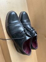 Halbschuhe Leder Schwarz