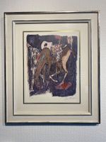 Lithographie von Alois Carigiet. "Resignation" 1967