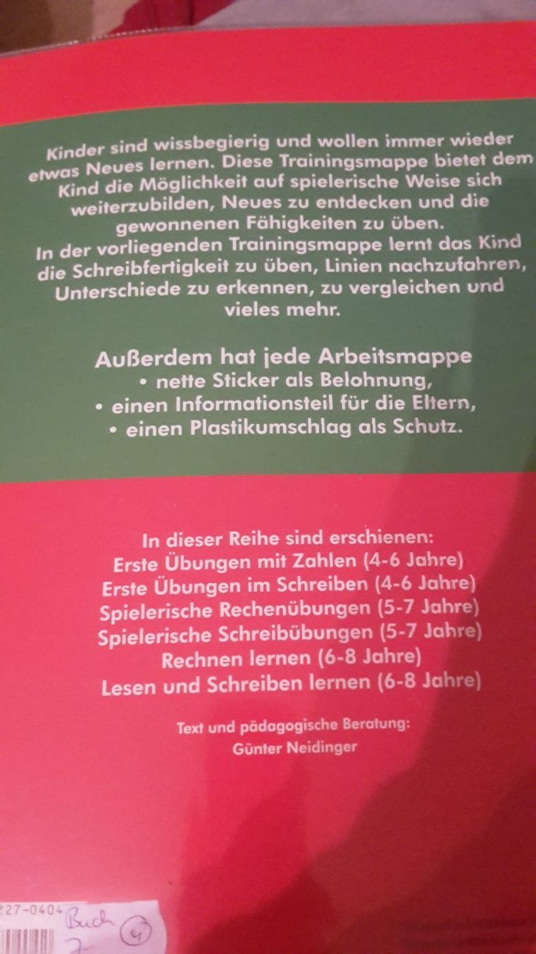 Bücher: Trainingsmappe Schreibūbungen – Neu (gemäss Beschreibung) aus Schwarzenburg von Flamingo07 1