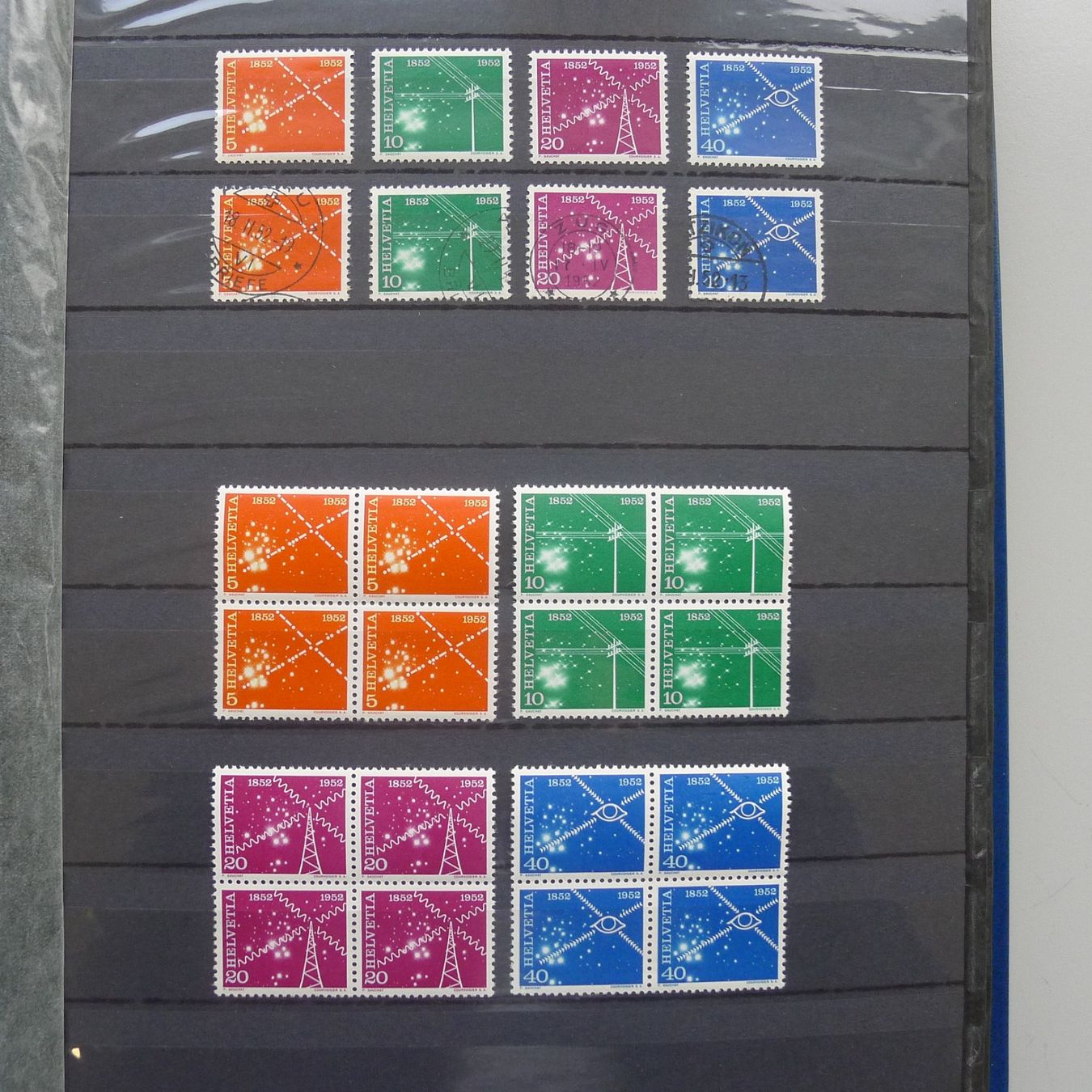 Alle Briefmarken: 1945-1964, Sammlung ungebraucht, postfrisch und gestempelt. – Gebraucht aus Sursee von Luzernerraute 6