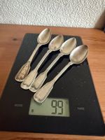 4 Silber Tee Löffeln 800, 99g