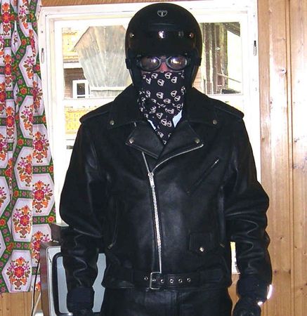 Vintage Motorradjacke, echt Leder. Neuwertig. Grösse 62.
