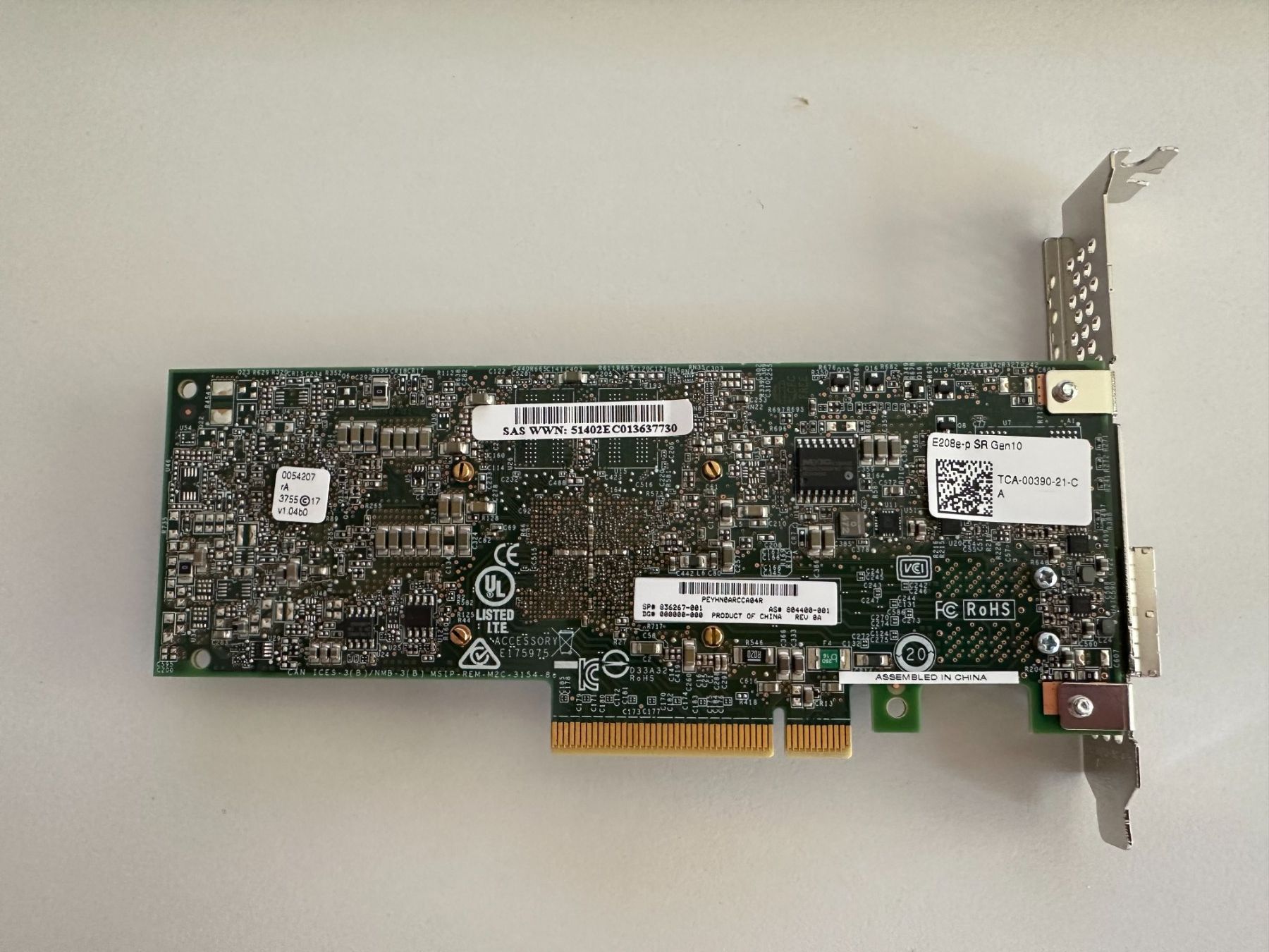 Hewlett Packard Server: HPE Smart Array E208e-p SR 2-Port RAID-Controller 836267-001 – Gebraucht aus Münsingen von Hanibal26 1