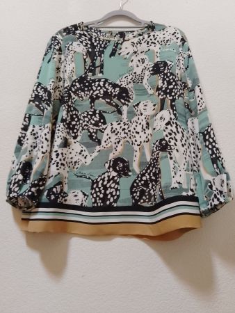 Marc Cain Bluse mit Dalmatiner Muster, Grösse 40