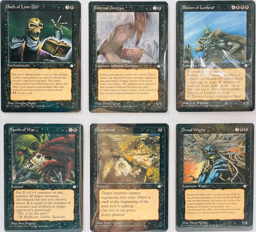 MTG Ice Age 1996 - 6 x Rare schwarz (Gebraucht) in Reinach BL für CHF 3 ...