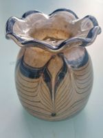 Eisch Glasvase goldbeige /dunkelblau, signier,t um 1980