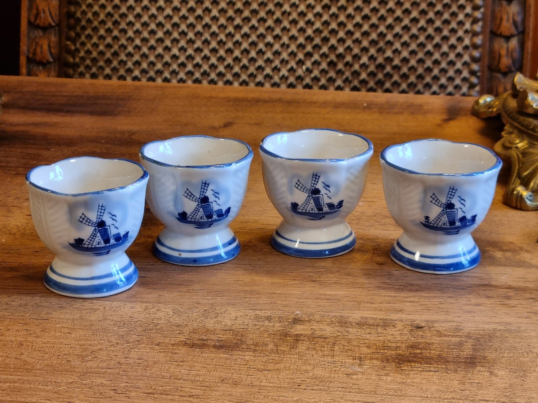 Altre Stoviglie: 4 Eierbecher Delft-Blau-Stil Holland – Usato da Scharnachtal venduto da devin03