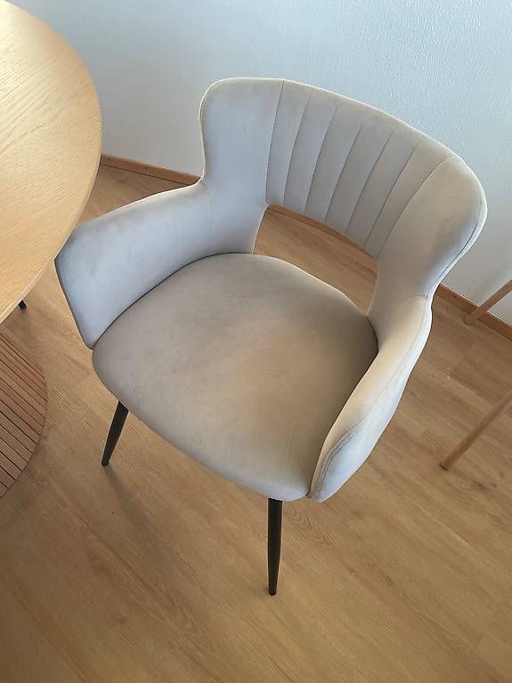 Stühle: 6 Esszimmerstühle in samt taupe – Gebraucht aus Zürich von liv_tqj7