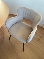 6 Esszimmerstühle in samt taupe