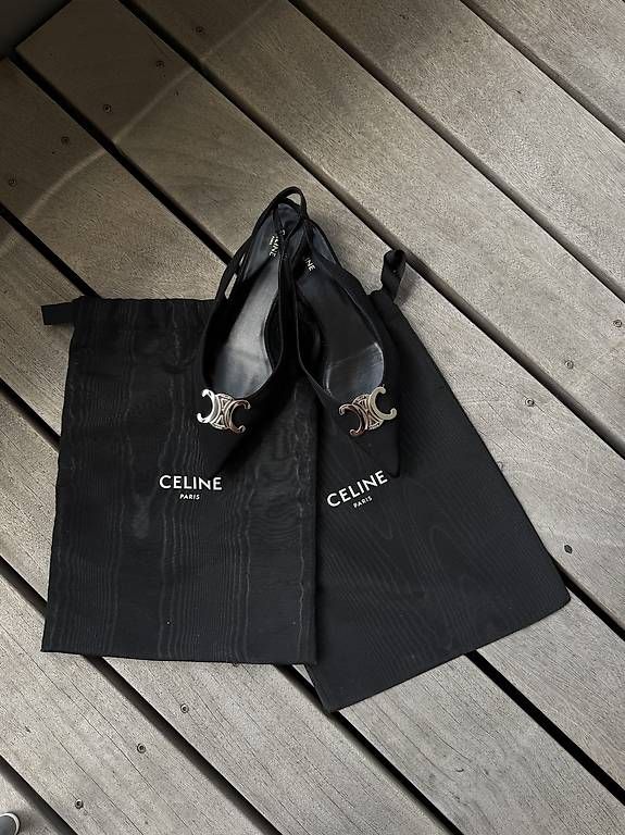 Celine Damenschuhe: Celine Slingback Flats  Triomphe Buckle  EU 38 – Gebraucht aus Zürich von Vee_8003 4