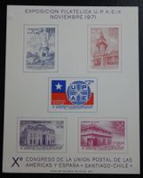 Chile Kat. 760-764 Gedenkblatt 1971