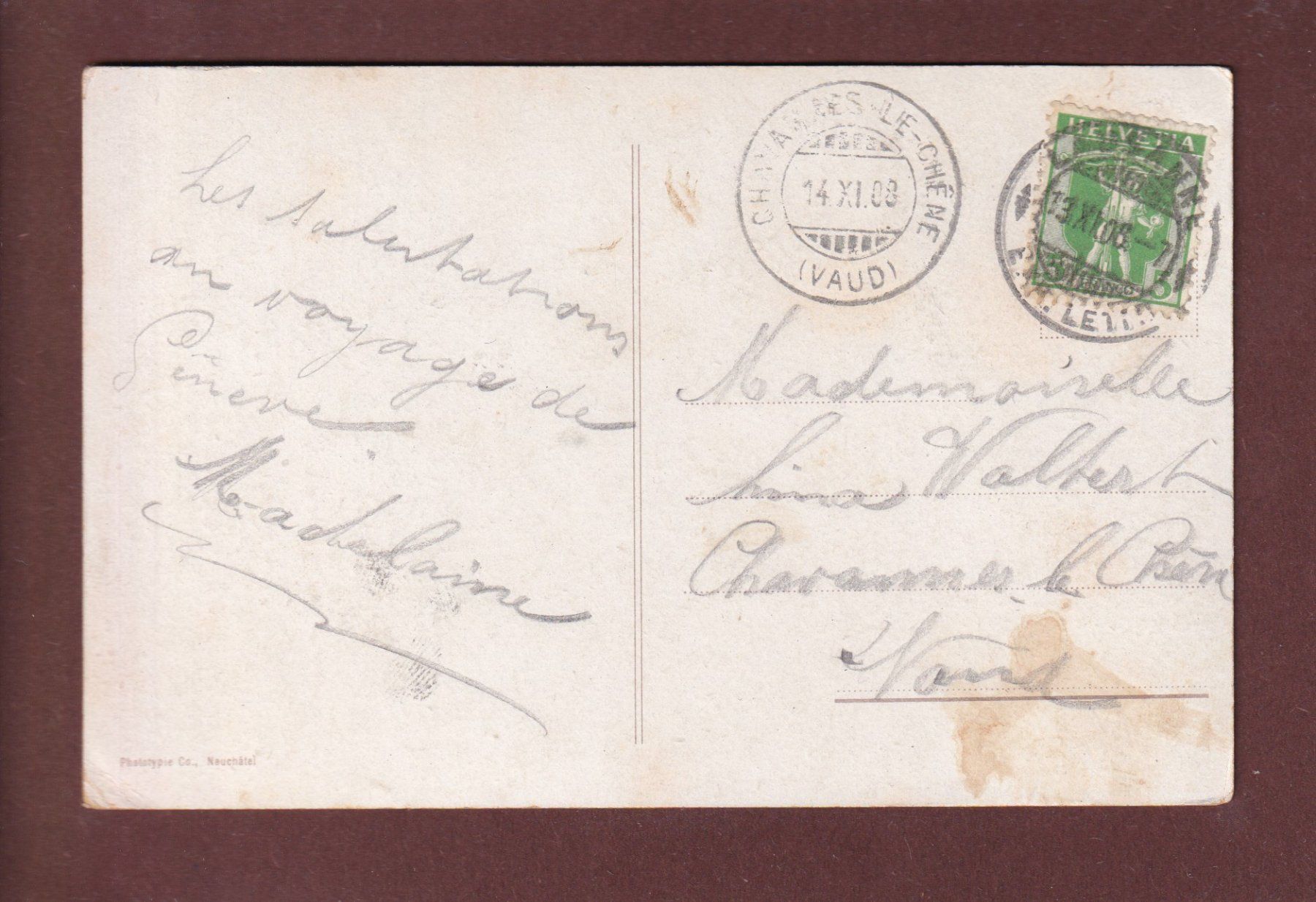 Cartoline postali: LAUSANNE depuis Montbenon - 1908 – Usato da Pully venduto da nicecards 1