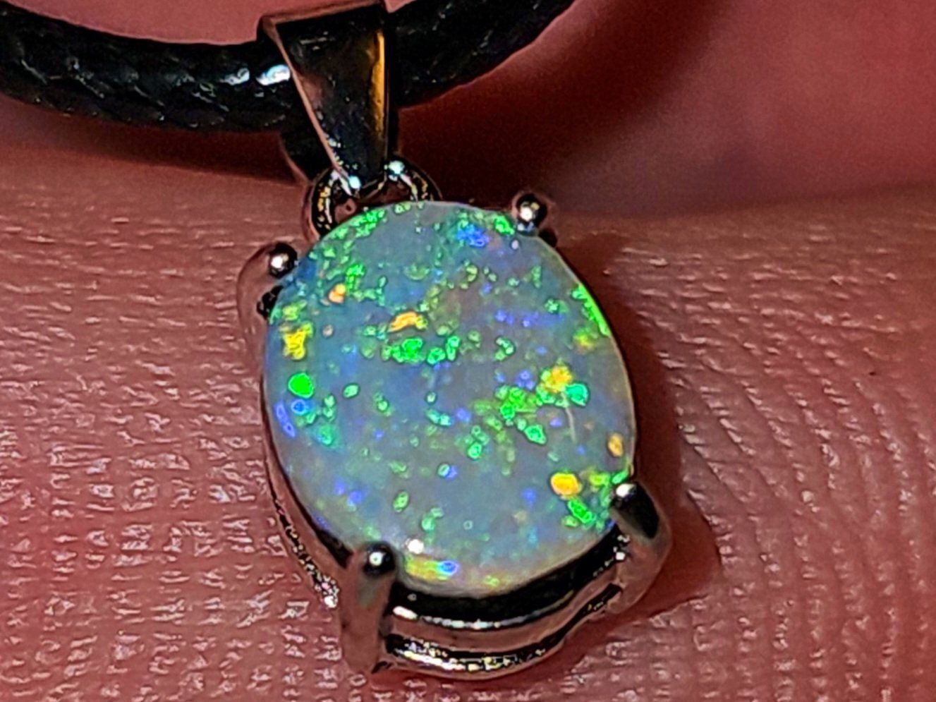 Pietre preziose: Australischer Opal Silber-Anhänger – Nuovo e nell'imballaggio originale da Uerkheim venduto da Winwinner 4