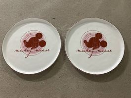 2 Micky Maus Teller aus Porzellan/Keramik  neuwertig