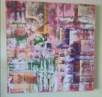 Originales abstraktes Gemälde, Handgemalt, 100×100×4