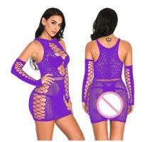 NEUES Kleid mit Stulpen lila für Gr. XS, S & M - 222161