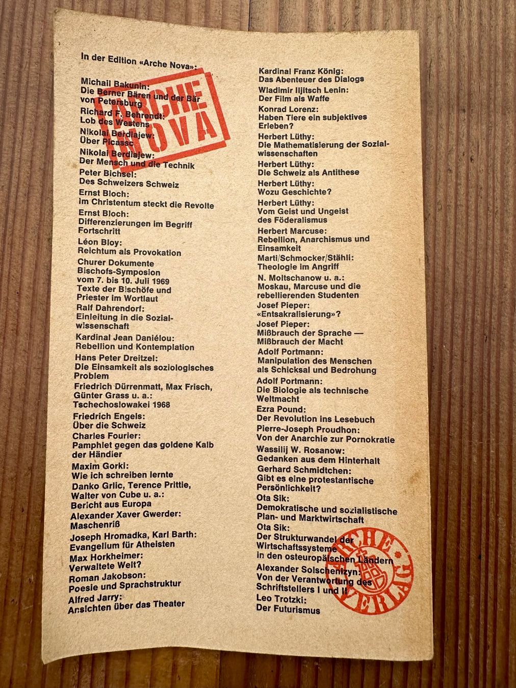 Libri: Des Schweizers Schweiz - Peter Bichsel - 1969 – Usato da Pontresina venduto da il-bain 1