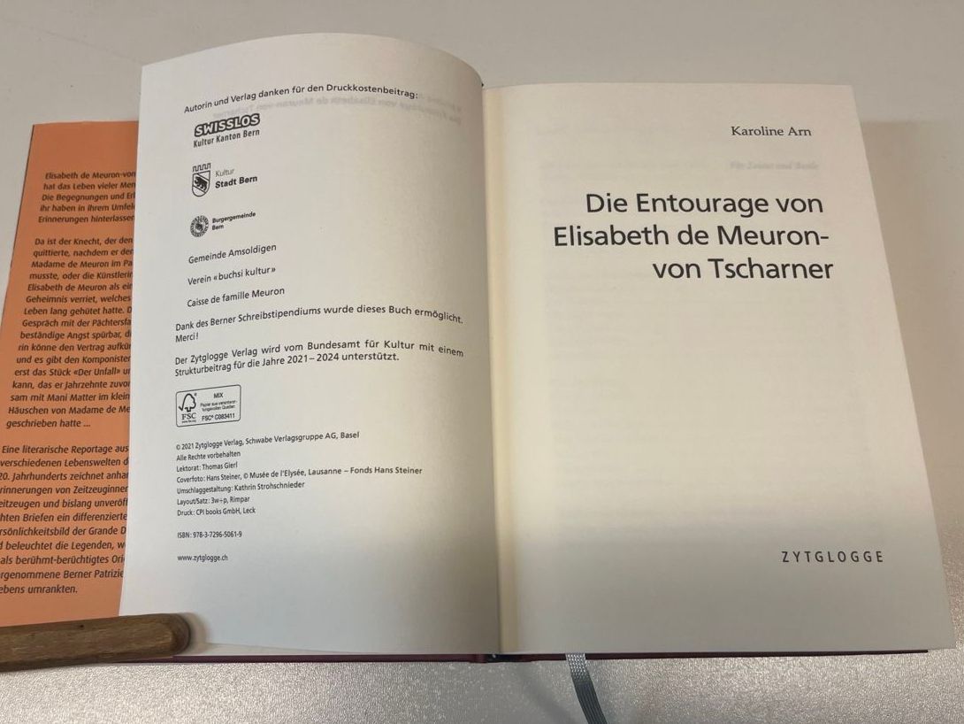 Libri: Die Entourage von Elisabeth de Meuron-von Tscharner – Nuovo (secondo la descrizione) da Biel-Bienne venduto da hachrig 2