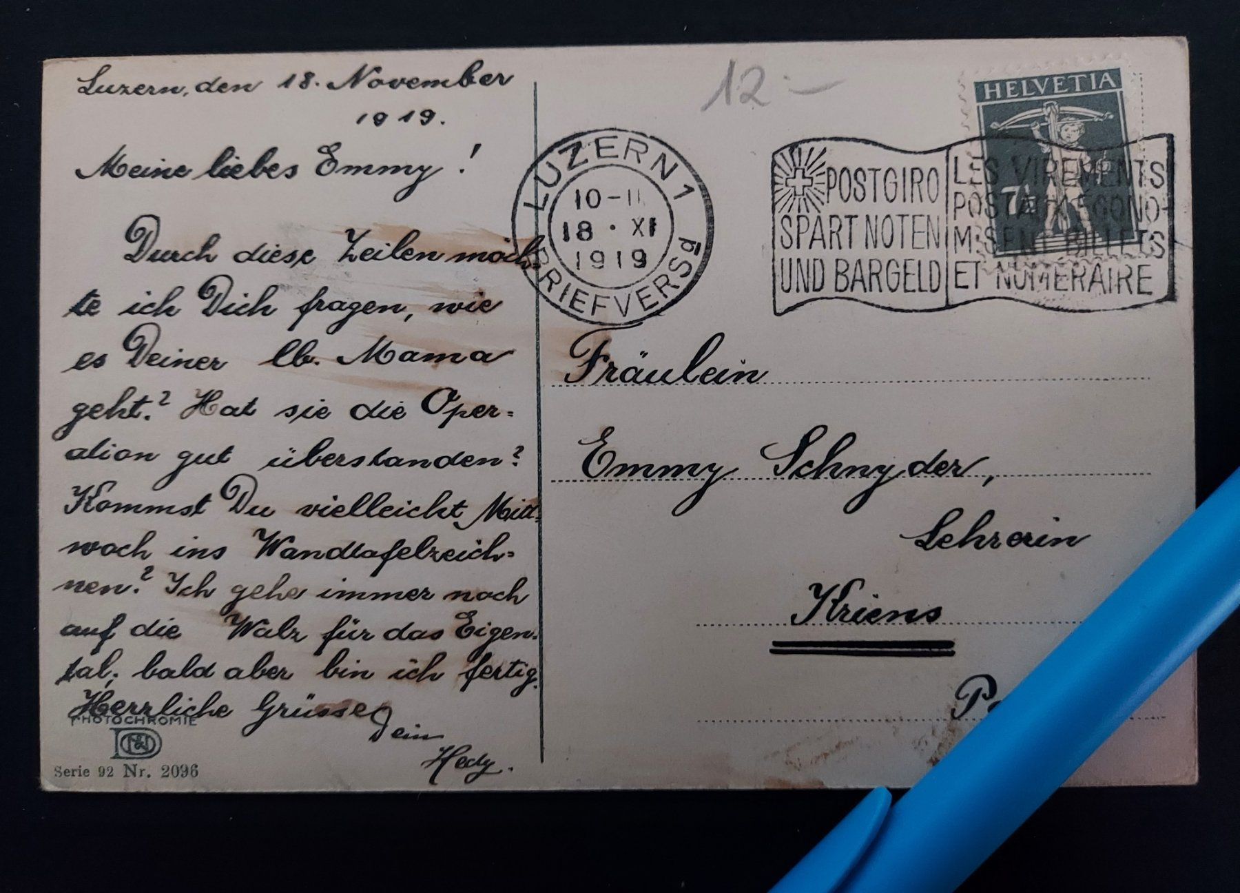Tutti i francobolli: Tellknabe 7 1/2 – Usato da Lyss venduto da rochen54