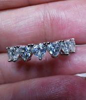Bague argent avec diamants de moissanite 2,1 ct certifié GRA