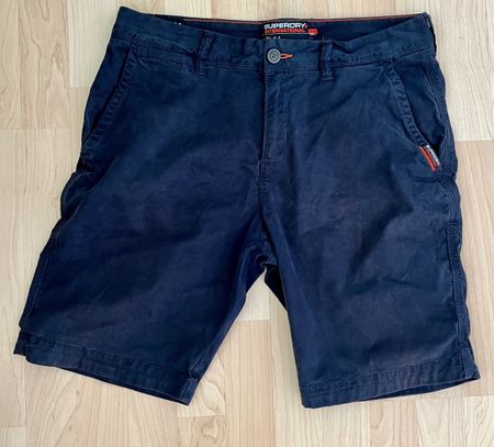 Superdry China shorts w 32 slim dunkelblau neuwertig