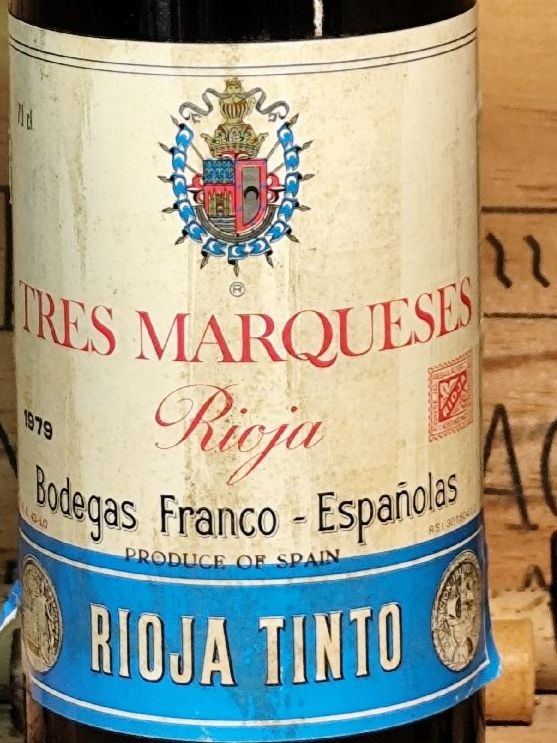 Rioja Vino: 1979 Rioja Tinto Tres Marqueses – Nuovo e nell'imballaggio originale da Büsserach venduto da Vintage-vins