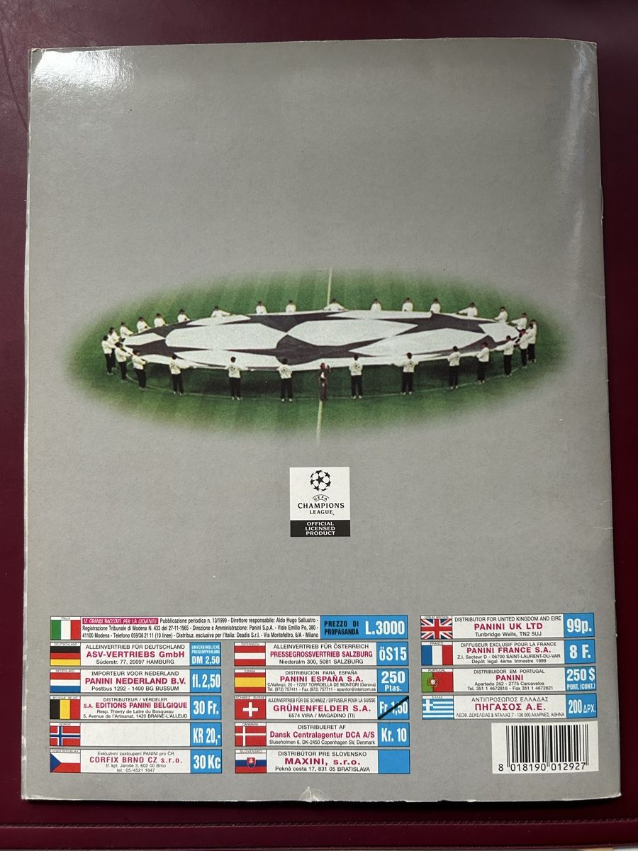 Panini Album: Panini CL Album 1999-2000 – Usato da Binningen venduto da Flagello 1
