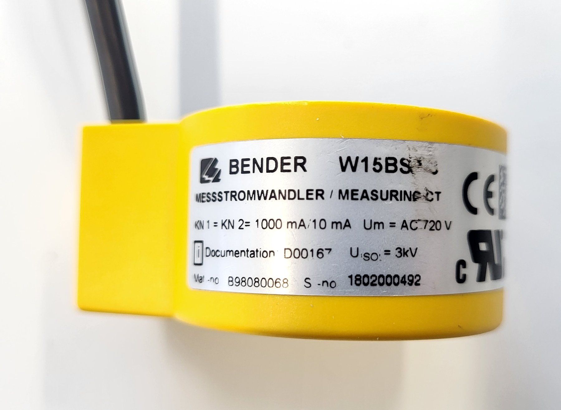 Messen: Bender Messstromwandler Wandler Strom  W15BS-03 – Gebraucht aus Davos Dorf von Milwaukee02 1