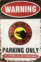 SC Bern Parking Only Blechschild Eishockey NLA Stock Puck EN