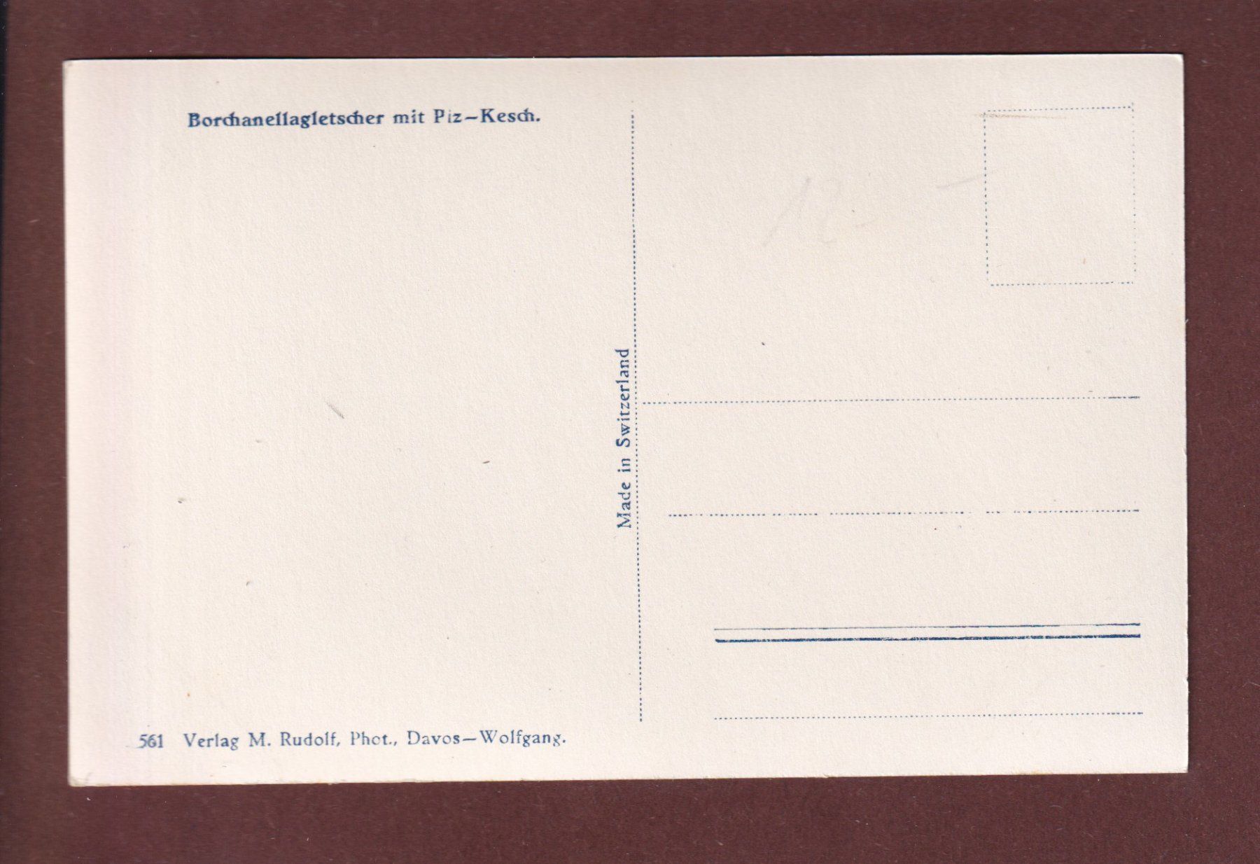 Cartoline postali: BOCHANELLAGLETSCHER - Piz Kesch – Usato da Pully venduto da nicecards 1