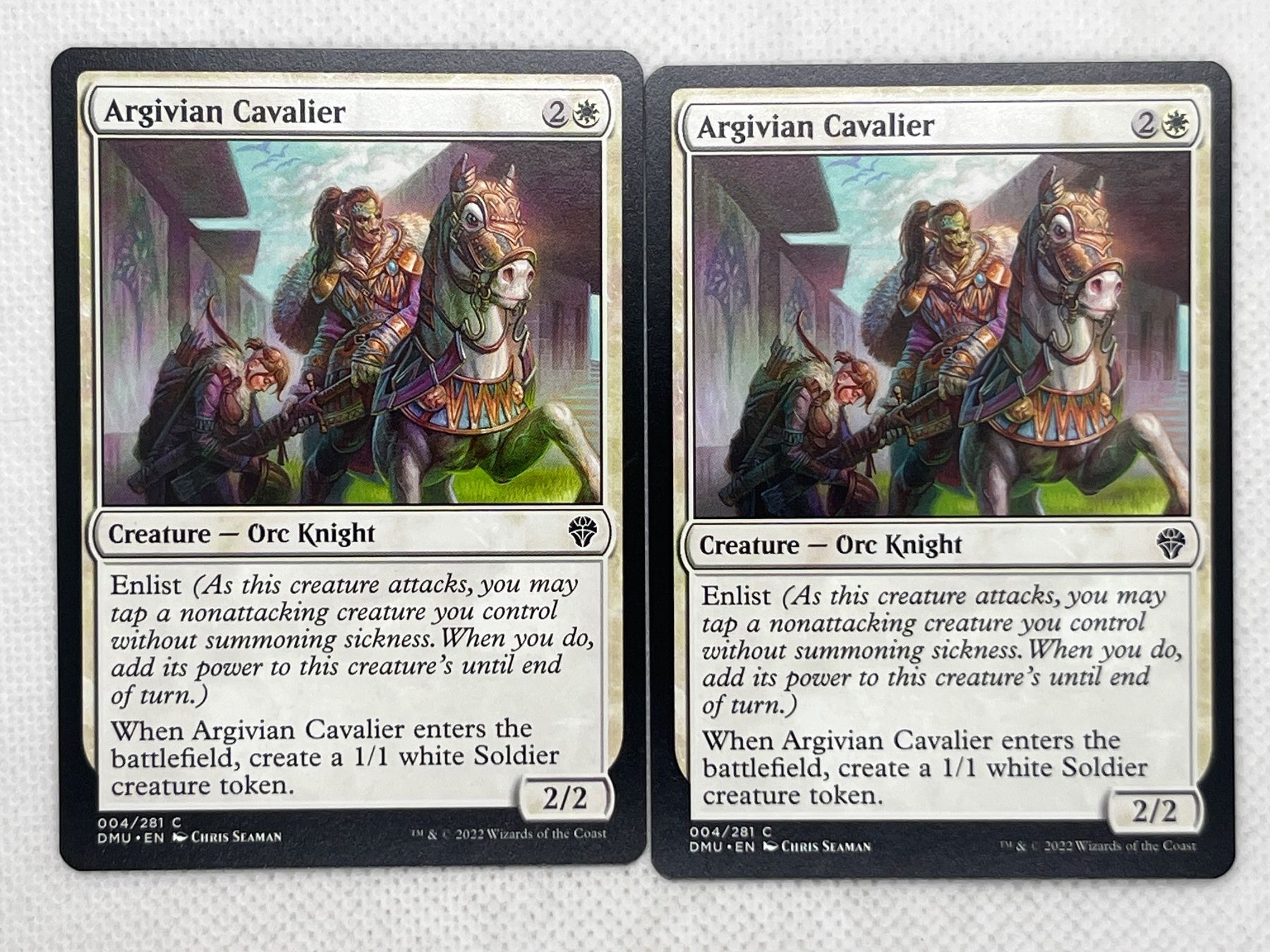 Magic The Gathering Carte collezionabili: MTG Argivian Cavalier DMU 004 Englisch Common 2x – Usato da Hinterkappelen venduto da Kim1992