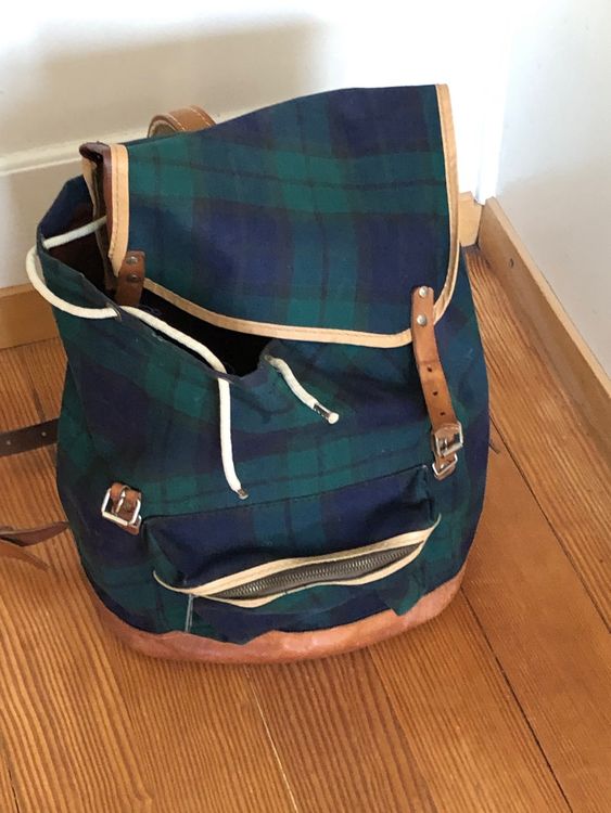 Beiger Karierter Rucksack Mit Kordelzug – Leichter Damenrucksack Im Boho-Stil, Für Fitness, Reisen & Alltag