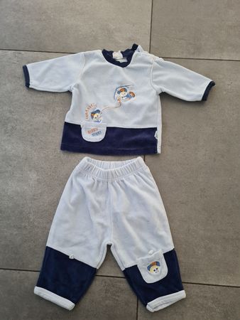 Baby Trainer Zweiteiler Schnizler blau weiss Grösse 62 